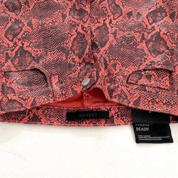 J Brand Selena Snakeskin Print Crop Bootcut Jeans Coated Kalani Boa - Picture 7 of 7